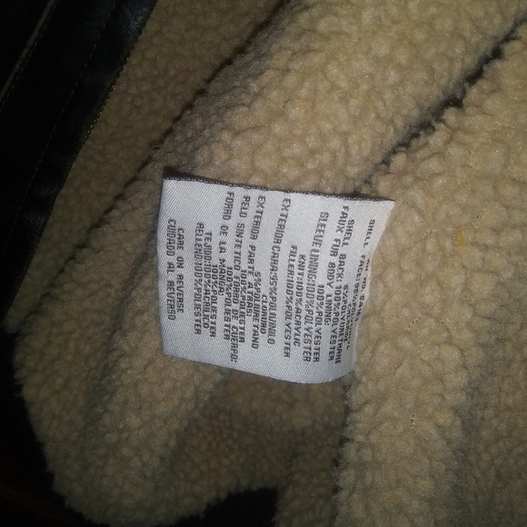 Brown leather Levis sherpa jacket - Picture 4 of 5